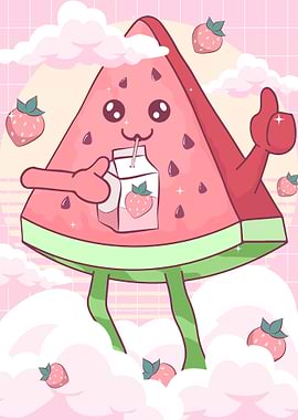 Cute Watermelon Strawberry