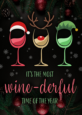 Funny Christmas Wine Glass