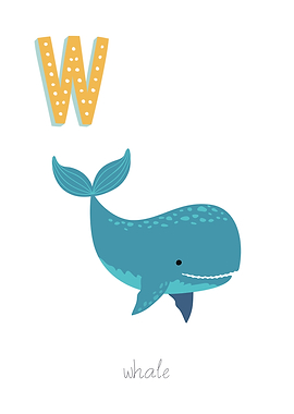 Animal Alphabet W Whale