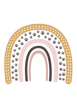 Cute Dog Boho Rainbow