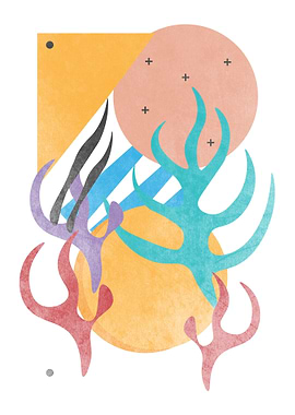 A colorful plant abstract