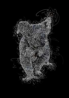 scribble art Koala Bears