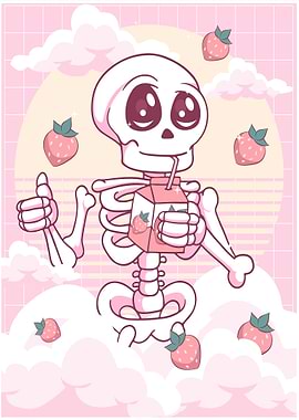 Skeleton Strawberry Milk