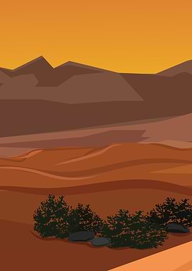 Beautiful desert mountain