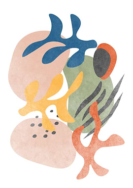 Abstract colored seaweed