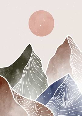 Abstract Mountain art