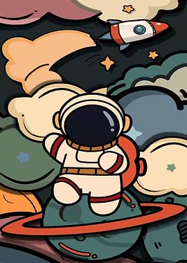 astronauts in outer space