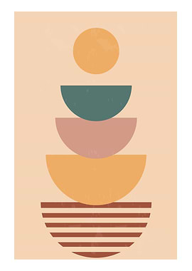 Geometric boho shape art