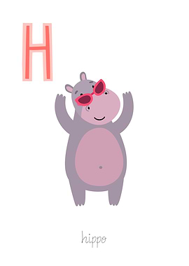 Animal Alphabet H Hippo