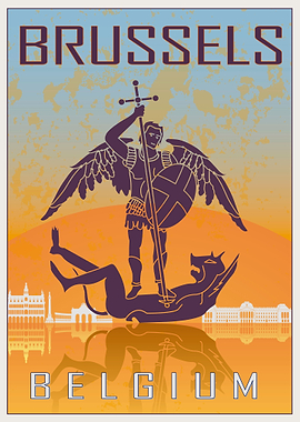 Brussels vintage poster