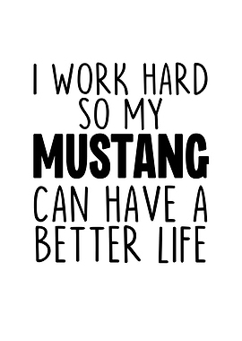 I Work Hard So My Mustang