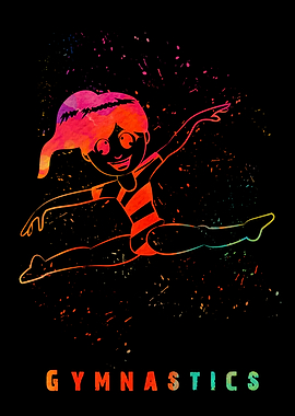Gymnastics Girl Colorful