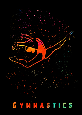 Gymnastics Girl Colorful