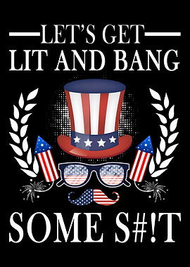 Fireworks American Flag