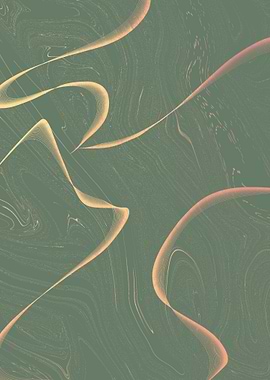 Abstract Green and Gold