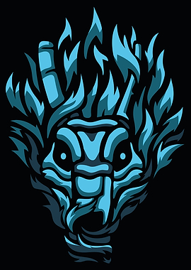 Dark creature demon face