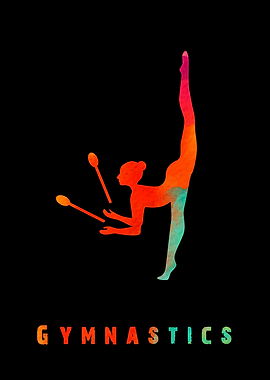 Gymnastics Girl Colorful