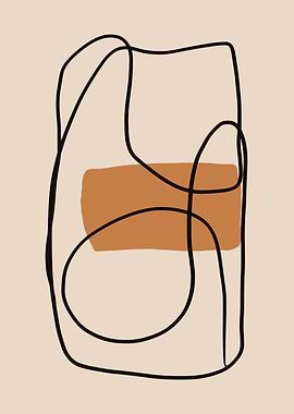 Continuous black line art