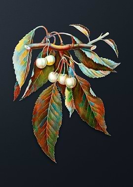 Vintage Cherry on Gray