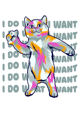 Funny colorful Cat Animal