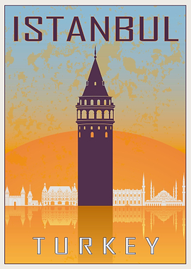 Istanbul vintage poster