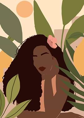 Modern girl with Tropical