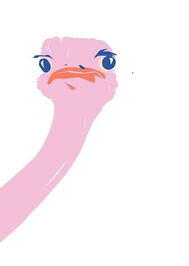 Ostrich bird face
