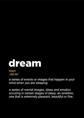 Dream definition textart