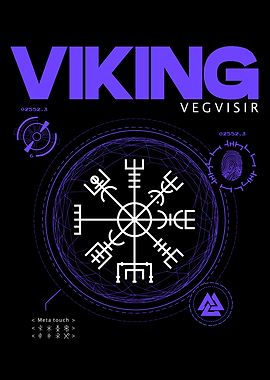 Viking Vegvisir Vaporwave