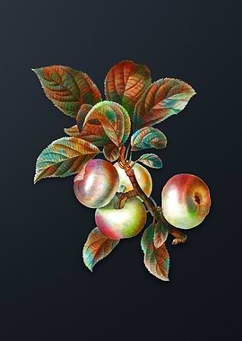 Vintage Apple on Dark Gray