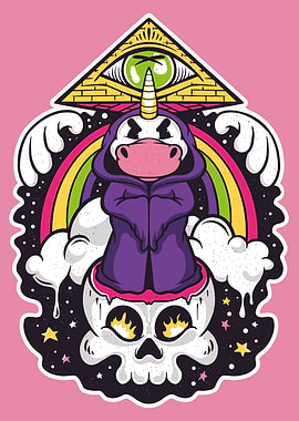 Unicorn illuminati cartoon