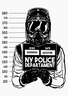 Mugshot motorcycle driver