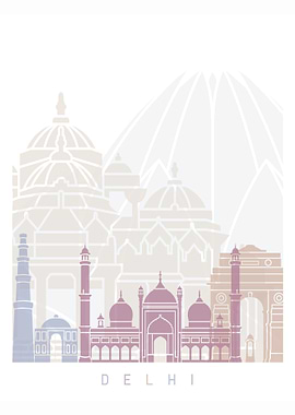 Delhi skyline
