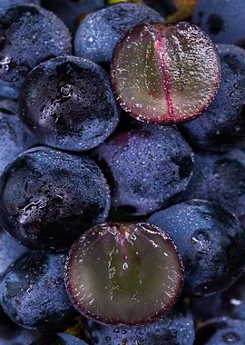 Dark Grapes Fruit Food
