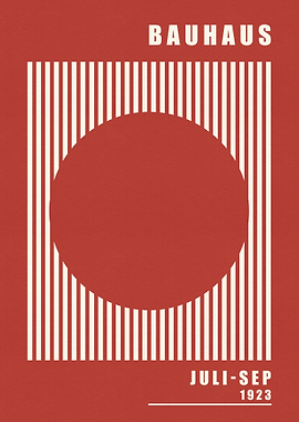 Poster Bauhaus circle red