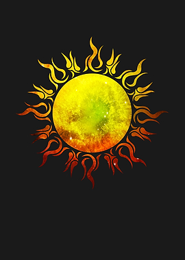 Burning Sun Tribal Tattoo