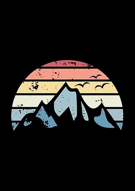 Hiking mountain Sunset