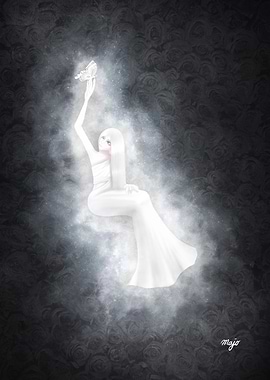 A Girl And A Butterfly