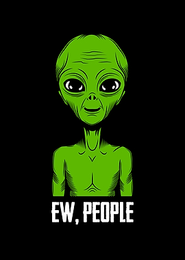 Ew People Green Alien UFO
