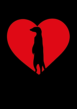 Meerkat love heart