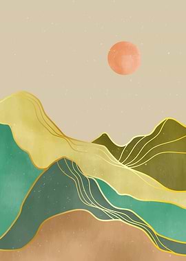 Abstract Mountain art