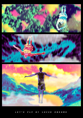 People flying psychedelic