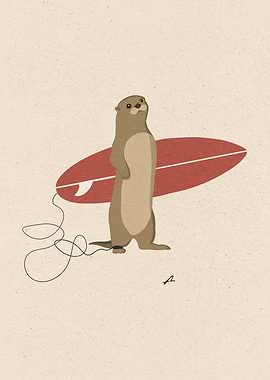 Surfing Otter