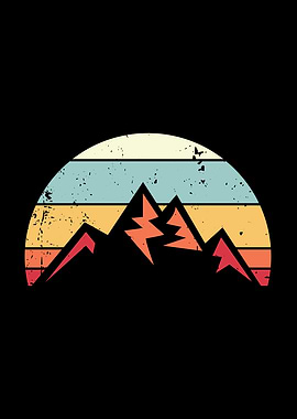 Hiking mountain Sunset