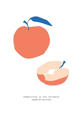 Apple fruit quote text art