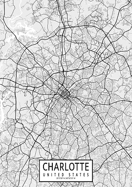Charlotte City Map Light