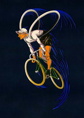 Bicyclist Vintage Poster