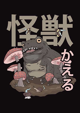 Cottagecore Kaiju Frog