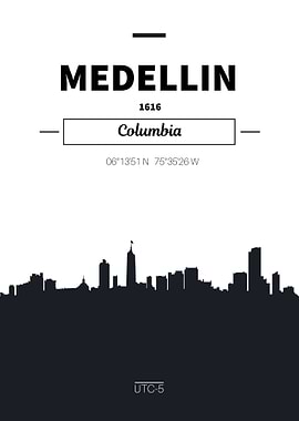 Medelin skyline poster