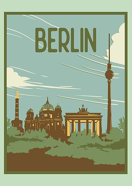 Berlin Retro Poster